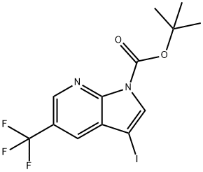 TERT-BUTYL 3-IODO-5-(TRIFLUOROMETHYL)-1H-PYRROLO-[2,3-B]PYRIDINE-1-CARBOXYLATE, 1228183-72-9, 结构式