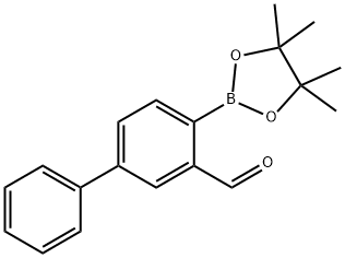 4-(4,4,5,5-tetraMethyl-1,3,2-dioxaborolan-2-yl)biphenyl-3-carbaldehyde Struktur