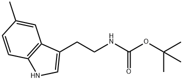 [2-(5-甲基-1H-吲哚-3-基)乙基]氨基甲酸叔丁酯, 1228552-55-3, 结构式