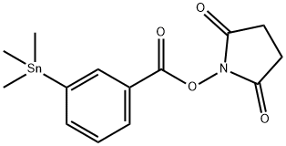N-SUCCINIMIDYL3-(TRIMETHYLSTANNYL)BENZOATE, 122856-01-3, 结构式