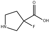 3-氟-3-吡咯烷羧酸, 1228634-93-2, 结构式
