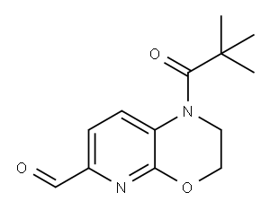 1-Pivaloyl-2,3-dihydro-1H-pyrido[2,3-b][1,4]-oxazine-6-carbaldehyde,1228665-85-7,结构式