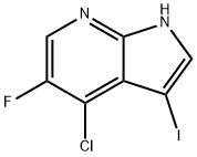 4-CHLORO-5-FLUORO-3-IODO-1H-PYRROLO[2,3-B]PYRIDINE, 1228665-90-4, 结构式