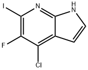 4-CHLORO-5-FLUORO-6-IODO-1H-PYRROLO[2,3-B]PYRIDINE,1228665-91-5,结构式