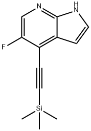 5-Fluoro-4-((trimethylsilyl)ethynyl)-1H-pyrrolo-[2,3-b]pyridine, 1228666-01-0, 结构式