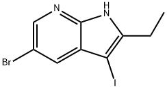 5-Bromo-2-ethyl-3-iodo-1H-pyrrolo[2,3-b]pyridine Structure