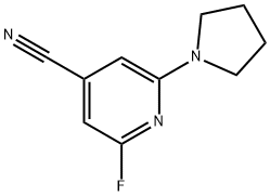 2-Fluoro-6-(pyrrolidin-1-yl)isonicotinonitrile Struktur
