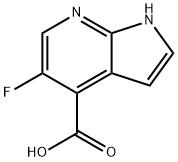 4-甲酸-5-氟-7-氮杂吲哚, 1228666-41-8, 结构式
