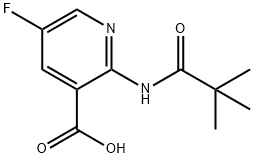 5-Fluoro-2-pivalamidonicotinic acid, 1228666-46-3, 结构式