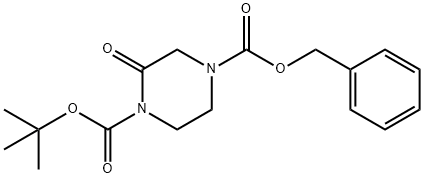 2-オキソピペラジン-1,4-ニカルボン酸4-ベンジル1-TERT-ブチル 化学構造式