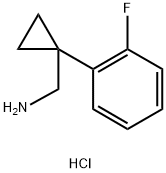 CyclopropaneMethanaMine, 1-(2-fluorophenyl)-, hydrochloride, 1228878-99-6, 结构式