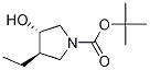 tert-butyl (3R,4S)-3-ethyl-4-hydroxypyrrolidine-1-carboxylate, 1228880-43-0, 结构式
