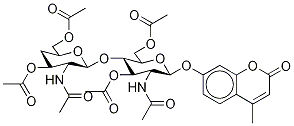 4-Methylumbelliferyl 4-Deoxy--D-chitobiose Peracetate Structure