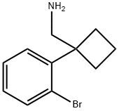 (1-(2-bromophenyl)cyclobutyl)methanamine Structure