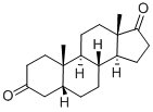 5β-アンドロスタン-3,17-ジオン 化学構造式