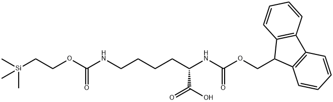芴甲氧羰基-N6-三甲基硅乙氧羰酰基-L-赖氨酸, 122903-68-8, 结构式