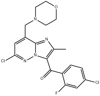 (4-Chloro-2-fluorophenyl)(6-chloro-2-methyl-8-(morpholinomethyl)-imidazo[1,2-b]pyridazin-3-yl)met
