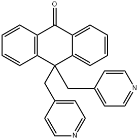 10,10-BIS(4-PYRIDINYLMETHYL)-9(10H)-ANTHRACENONE DIHYDROCHLORIDE Struktur