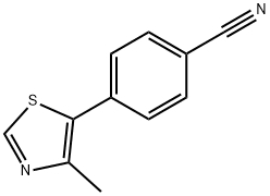 4-(4-甲基噻唑-5-基)苯甲腈,122957-57-7,结构式