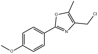 4-(クロロメチル)-2-(4-メトキシフェニル)-5-メチル-1,3-オキサゾール 化学構造式