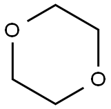 1.4二氧六环,123-91-1,结构式