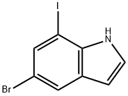 5-ブロモ-7-ヨードインドール 化学構造式