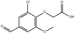 (2-氯-4-甲酰基-6-甲氧基苯氧基)乙酸, 123022-07-1, 结构式