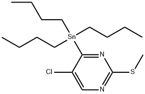5-Chloro-2-methylsulfanyl-4-tribuylstannanylpyrimidine Structure