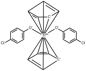 BIS-(CYCLOPENTADIENYL)-TITANIUM(IV)-BIS(4-CHLOROPHENOXIDE) Struktur