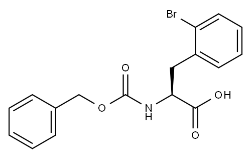 2-溴-N-(苄氧羰基)-DL-苯丙氨酸, 123098-44-2, 结构式