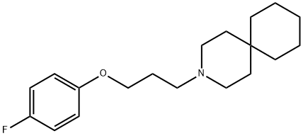 3-[3-(p-Fluorophenoxy)propyl]-3-azaspiro[5.5]undecane 结构式