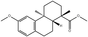 (1S)-1,2,3,4,4a,9,10,10aα-オクタヒドロ-6-メトキシ-1α,4aβ-ジメチル-1-フェナントレンカルボン酸メチル 化学構造式