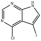 4-氯-5-碘-7H-吡咯并[2,3-d]嘧啶 结构式