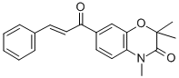 (E)-7-(1-Oxo-3-phenyl-2-propenyl)-2,2,4-trimethyl-2H-1,4-benzoxazin-3( 4H)-one Structure