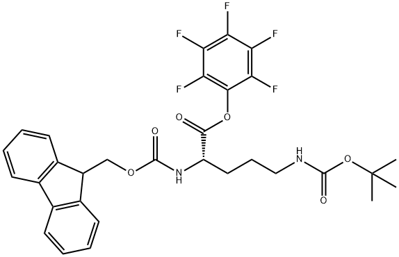 FMOC-ORN(BOC)-OPFP Struktur