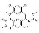 2(1H)-Isoquinolinecarboxylic  acid,  1-[(2-bromo-4,5-dimethoxyphenyl)methyl]-7-[(ethoxycarbonyl)oxy]-3,4-dihydro-6-methoxy-,  ethyl  ester Structure