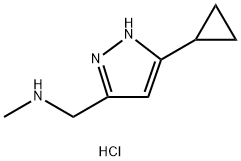 [(5-Cyclopropyl-1H-pyrazol-3-yl)methyl]-methylamine dihydrochloride Structure
