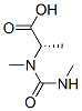 L-Alanine, N-methyl-N-[(methylamino)carbonyl]- (9CI) Struktur