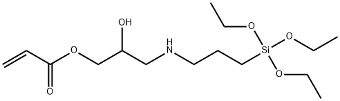 N-(3-丙烯酰氧基-2-羟丙基)-3-氨丙基三乙氧基硅烷, 123198-57-2, 结构式