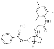 3-Benzoyloxynortropanoacetomesidide hydrochloride Structure