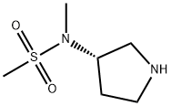 N-甲基-N-[(3S)-吡咯烷-3-基]甲磺酰胺, 1232061-15-2, 结构式