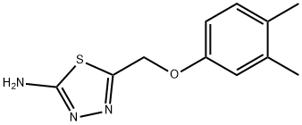 5-[(3,4-ジメチルフェノキシ)メチル]-1,3,4-チアジアゾール-2-アミン 化学構造式
