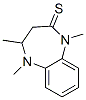 2H-1,5-Benzodiazepine-2-thione,  1,3,4,5-tetrahydro-1,4,5-trimethyl- Structure