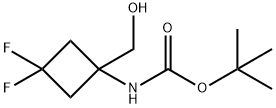 tert-butyl N-[3,3-difluoro-1-(hydroxymethyl)cyclobutyl]carbamate Structure