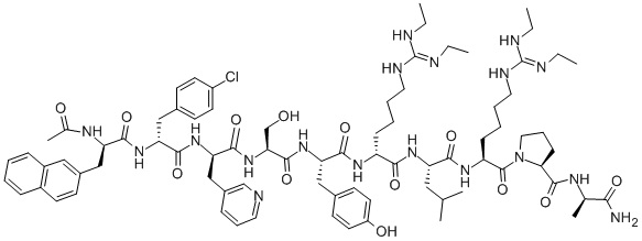 醋酸加尼瑞克 结构式