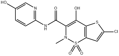 5-HYDROXY LORNOXICAM, 123252-96-0, 结构式