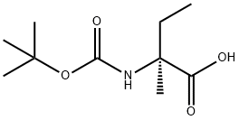 (R)-2-((TERT-ブチルトキシカルボニル)アミノ)-2-メチルブタン酸 化学構造式