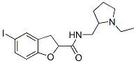 5-iodo-N-((1-ethyl-2-pyrrolidinyl)methyl)-2,3-dihydrobenzofurancarboxamide Struktur