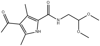 4-Acetyl-N-(2,2-dimethoxyethyl)-3,5-dimethyl-1H-pyrrole-2-carboxamide Struktur