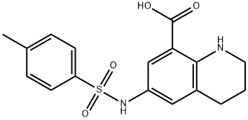 8-QUINOLINECARBOXYLIC ACID, 1,2,3,4-TETRAHYDRO-6-[[(4-METHYLPHENYL)SULFONYL]AMINO]- Structure